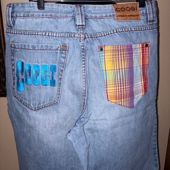 COOGI Other - Authentic COOGI - Vintage Blue Jean Shorts with Colorful Signature Stitching